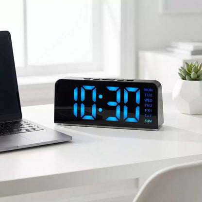 Plug‑in LED Digital Alarm Clock With Dual‑Lighting And Dual‑Alarm