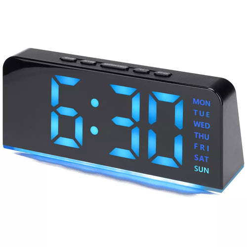 Plug‑in LED Digital Alarm Clock With Dual‑Lighting And Dual‑Alarm