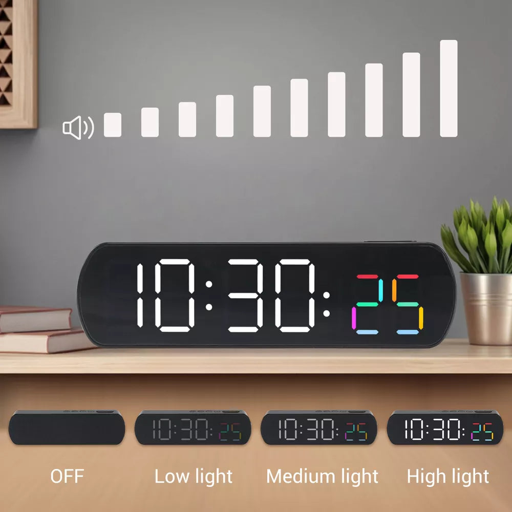 Multi‑Mode LED Digital Alarm Clock With Countdown & Snooze