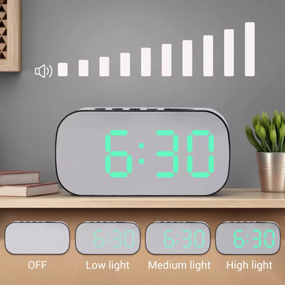 Dual‑Alarm LED Digital Alarm Clock For Bedside Desk Use
