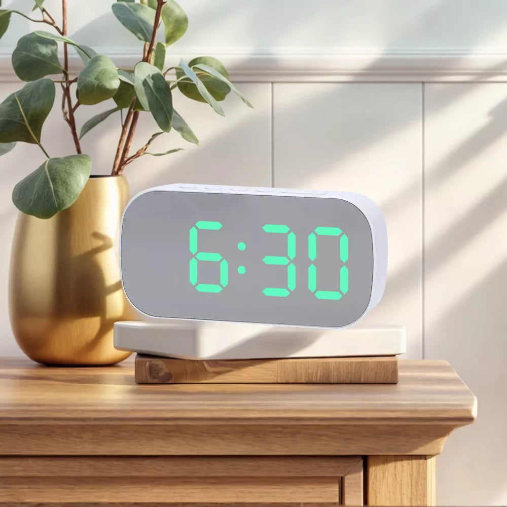 Dual‑Alarm LED Digital Alarm Clock For Bedside Desk Use