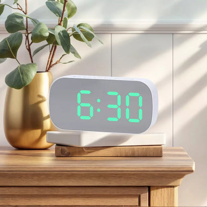 Dual‑Alarm LED Digital Alarm Clock For Bedside Desk Use