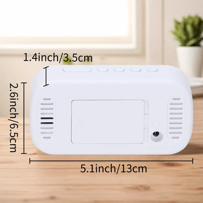 Dual‑Alarm LED Digital Alarm Clock For Bedside Desk Use